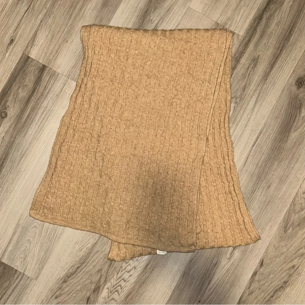 Talbots Wool Cable Knit Skirt in Beige